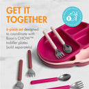 Boon - CHOW™ Toddler Stainless Steel Utensil Set, Pink Image 5