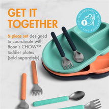 Boon - CHOW™ Toddler Stainless Steel Utensil Spoon And Fork Set, Mint Image 2