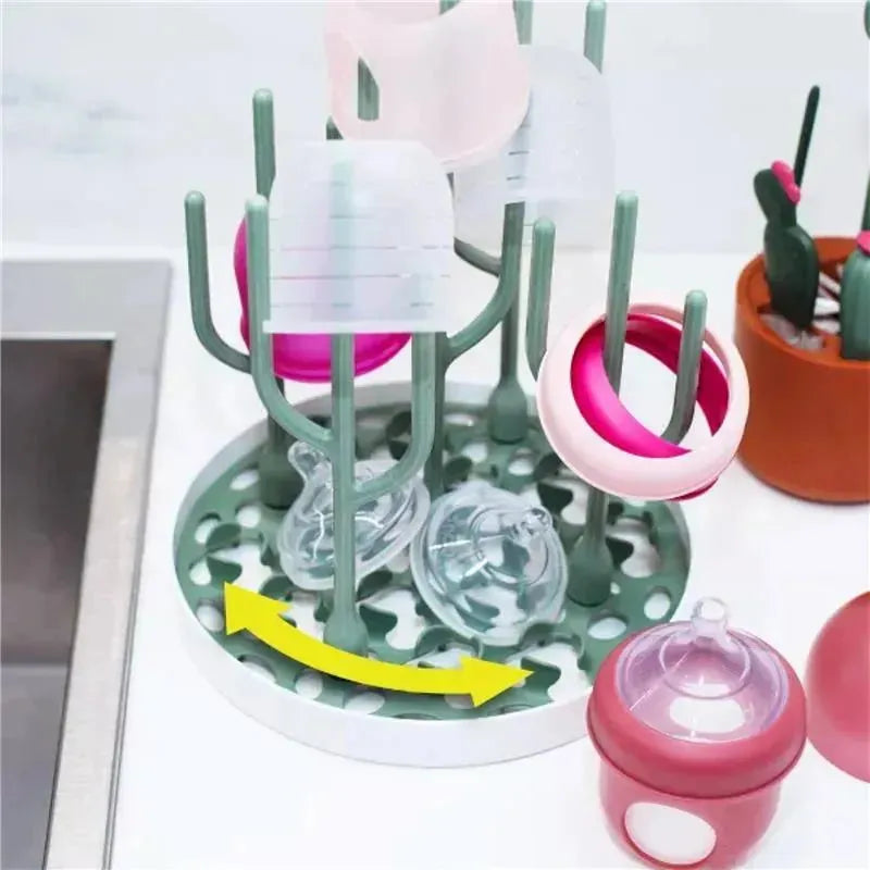 Boon - Desert Baby Bottle Drying Rack, Green Image 3