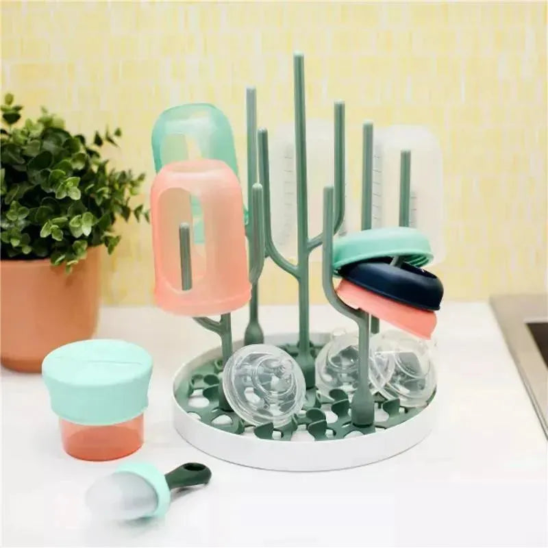 Boon - Desert Baby Bottle Drying Rack, Green Image 5