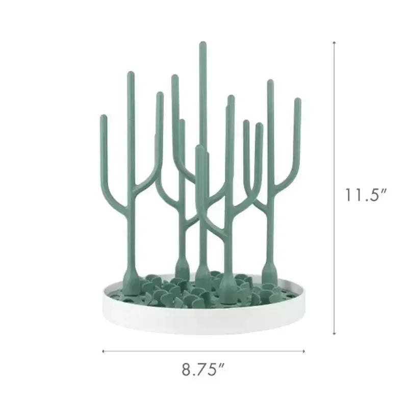 Boon - Desert Baby Bottle Drying Rack, Green Image 7