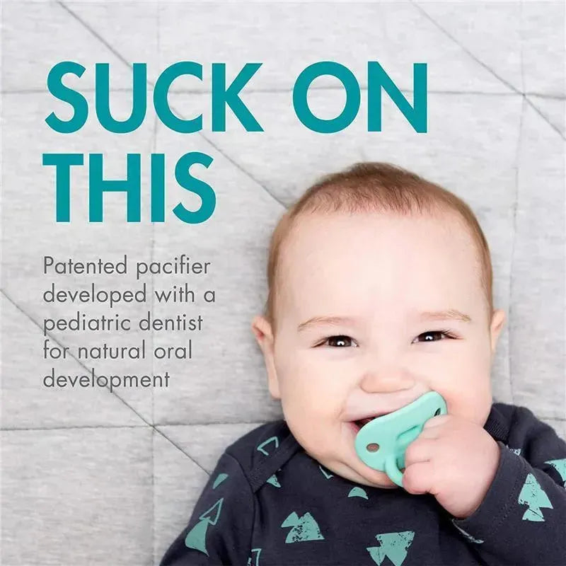 Boon Jewl Orthodontic Pacifier, Silicone Pacifier, Stage 2, 3 months +, Pack of 2, Blue Image 8