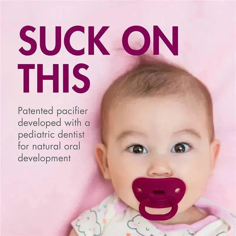 Boon Jewl Orthodontic Pacifier, Stage 2, 3 months + Silicone Pacifier, Pack of 2, Pink Image 13