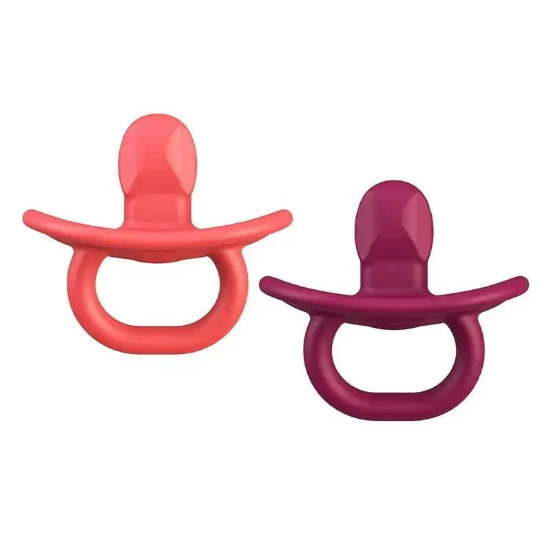 Boon Jewl Orthodontic Pacifier, Stage 2, 3 months + Silicone Pacifier, Pack of 2, Pink Image 17