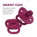 Boon Jewl Orthodontic Pacifier, Stage 2, 3 months + Silicone Pacifier, Pack of 2, Pink Image 7