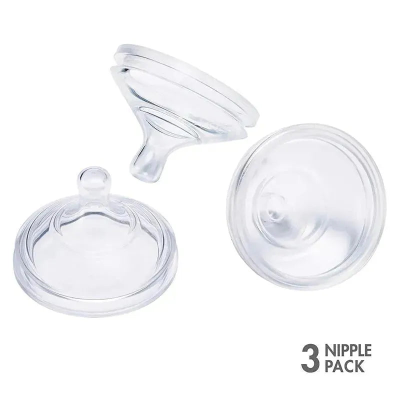 Boon NURSH 3-Pack Standard-Neck Fast-Flow Nipples, Clear Image 1