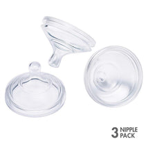Boon NURSH 3-Pack Standard-Neck Medium-Flow Nipples, Clear Image 1