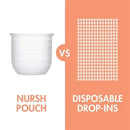 Boon Nursh Silicone Bottle 4Oz 3Pk, Mint/Cantaloupe/Navy Image 8