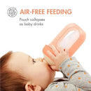 Boon Nursh Silicone Bottle 4Oz 3Pk, Mint/Cantaloupe/Navy Image 3