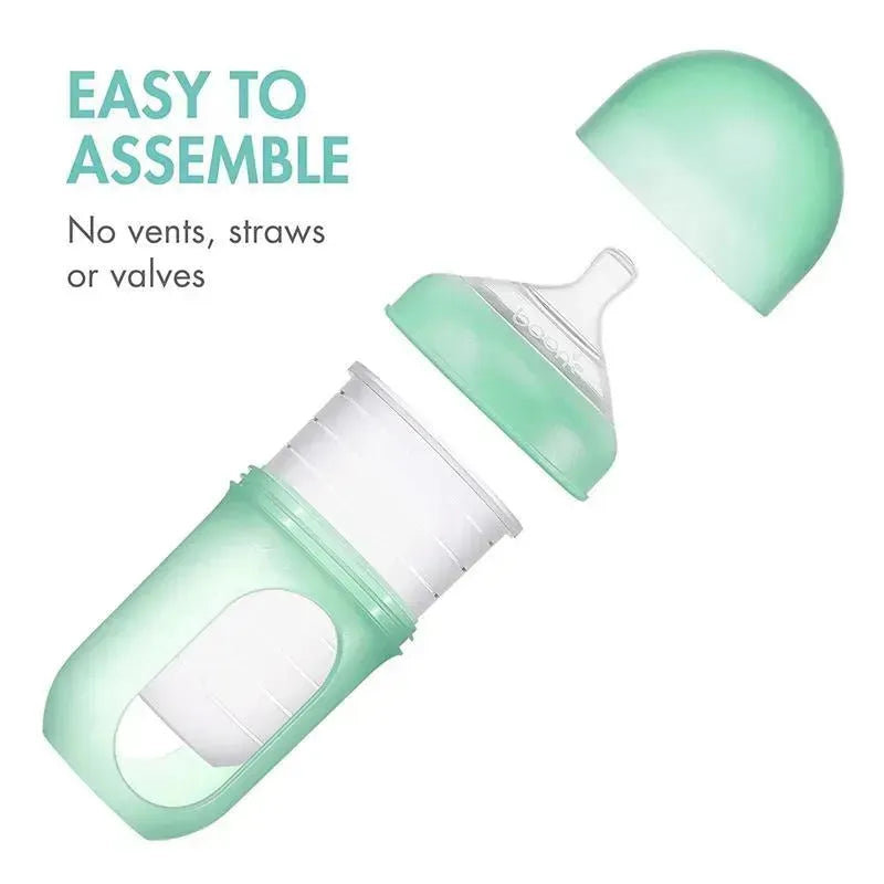 Boon - 3Pk Nursh Silicone Bottle 8Oz, Mint/Cantaloupe/Navy Image 9