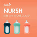 Boon - 3Pk Nursh Silicone Bottle 8Oz, Mint/Cantaloupe/Navy Image 2