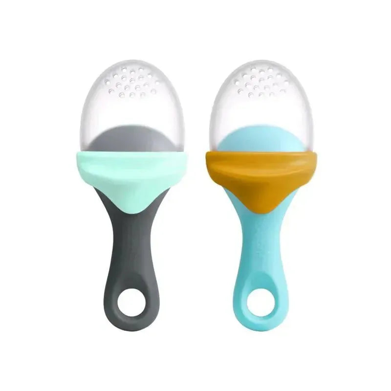 Boon - Pulp Silicone Baby Feeder - 2 Pack, Blue & Green Image 1
