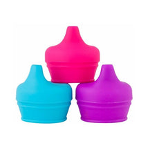 Boon Snug Spout Univesal Silicone Sippy Lids, 9M+ Pink Multi Image 1