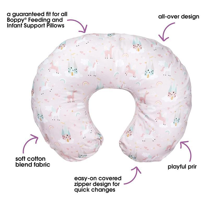 Boppy - Nursing Pillow Cover, Pink Unicorns Image 2