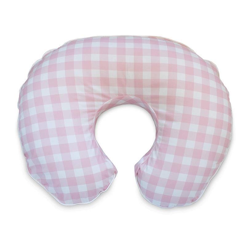 Boppy - Pillow Cover, Pink/White Jumbo Plaid Image 5