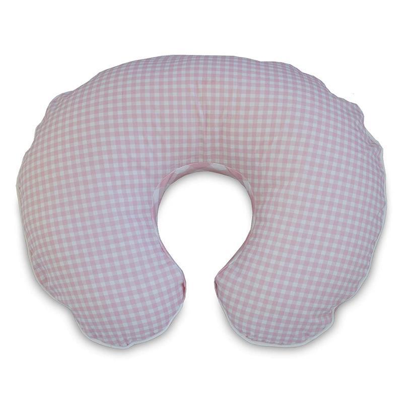 Boppy - Pillow Cover, Pink/White Jumbo Plaid Image 6