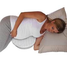 Boppy - Pregnancy Pillow Wedge with Cover, Gray Stripe Image 1