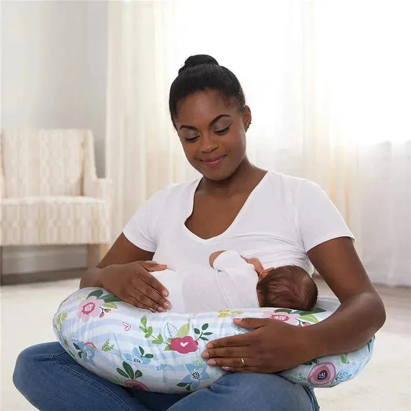 Boppy - Original Slipcovered Pillow, Blue & Pink Posey Image 4