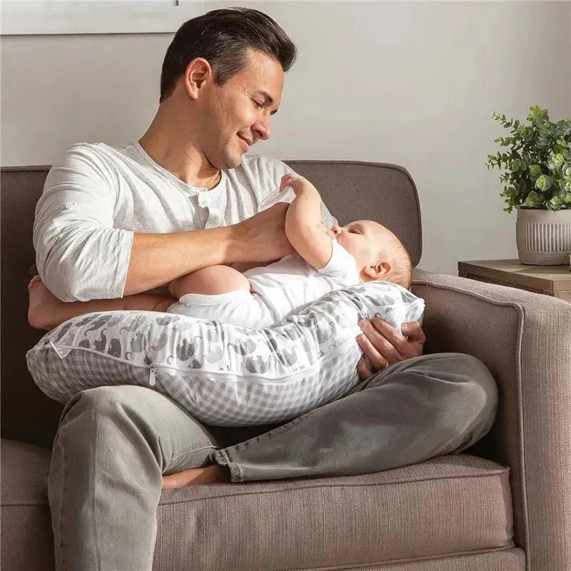 Boppy - Nursing Pillow Quick-Dry Gray Elephant Cover Image 3