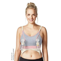 Bravado Designs Clip and Pump Hands-Free Nursing Bra Accessory, Dove Heather - THE BREAST PUMP IS NOT INCLUDED Image 1