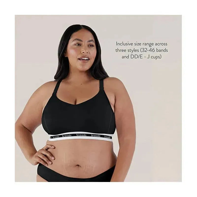 Bravado Original Full Cup Nursing Bra, Black XL Image 5