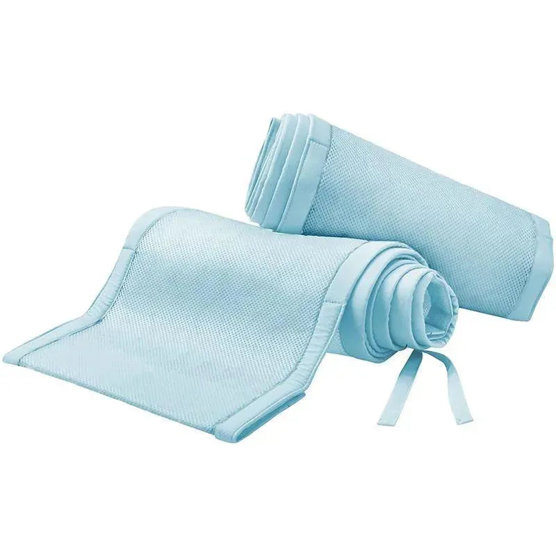 BreathableBaby - Classic Breathable Mesh Crib Liner, Light Blue Image 4