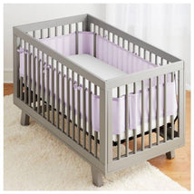 BreathableBaby - Classic Breathable Mesh Crib Liner, Lavender Image 2