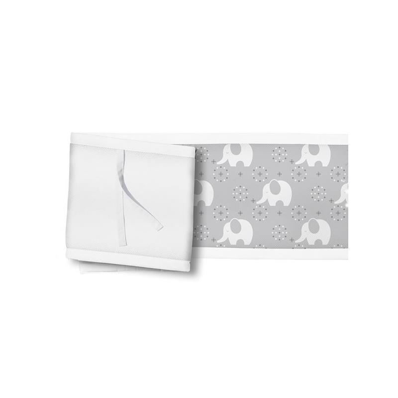  BreathableBaby - Forro de cuna clásico, de malla transpirable para  cuna de bebé, protector de cuna, color blanco y gris, estándar : Bebés