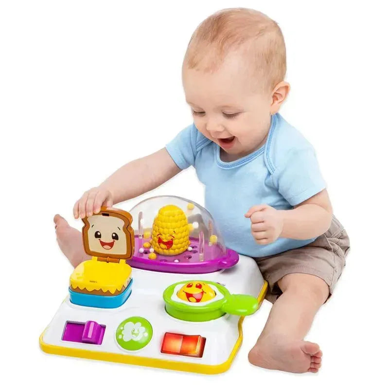 Kids II - Bright Starts Giggling Gourmet 4-in-1 Shop ‘n Cook Walker Shopping Cart Push Toy Image 3