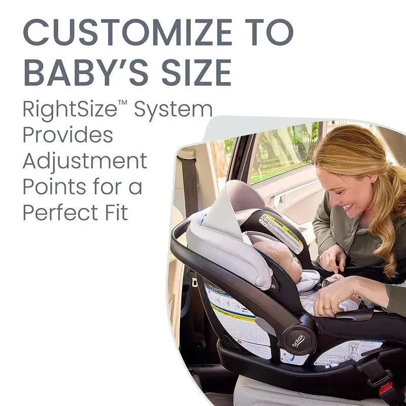 Britax - Willow S Infant Car Seat with Alpine Anti-Rebound Base, Glacier Onyx Image 5