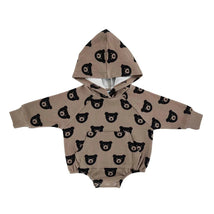 Brown Bear Hoodie Romper - MacroBaby