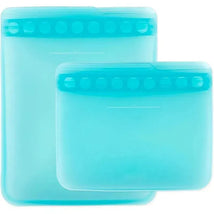 Bumkins - 2Pk Silicone Flat Reusable Bag, Blue Image 1