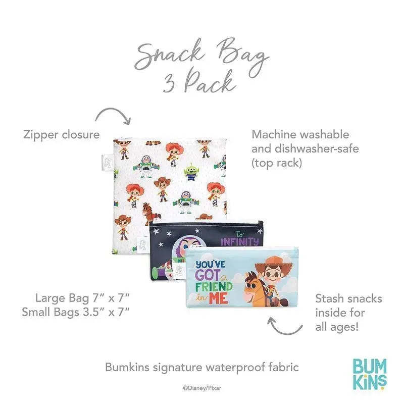 Bumkins - 3Pk Disney Toy Story Reusable Snack Bag Image 5