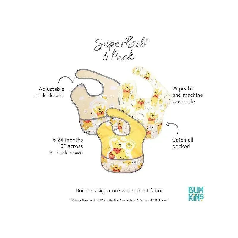 Bumkins - 3Pk Winnie the Pooh Baby SuperBib  Image 3
