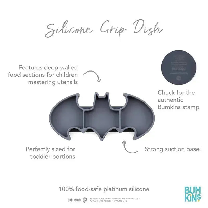 Bumkins - Dc Comics Silicone Grip Dish, Batman Image 8