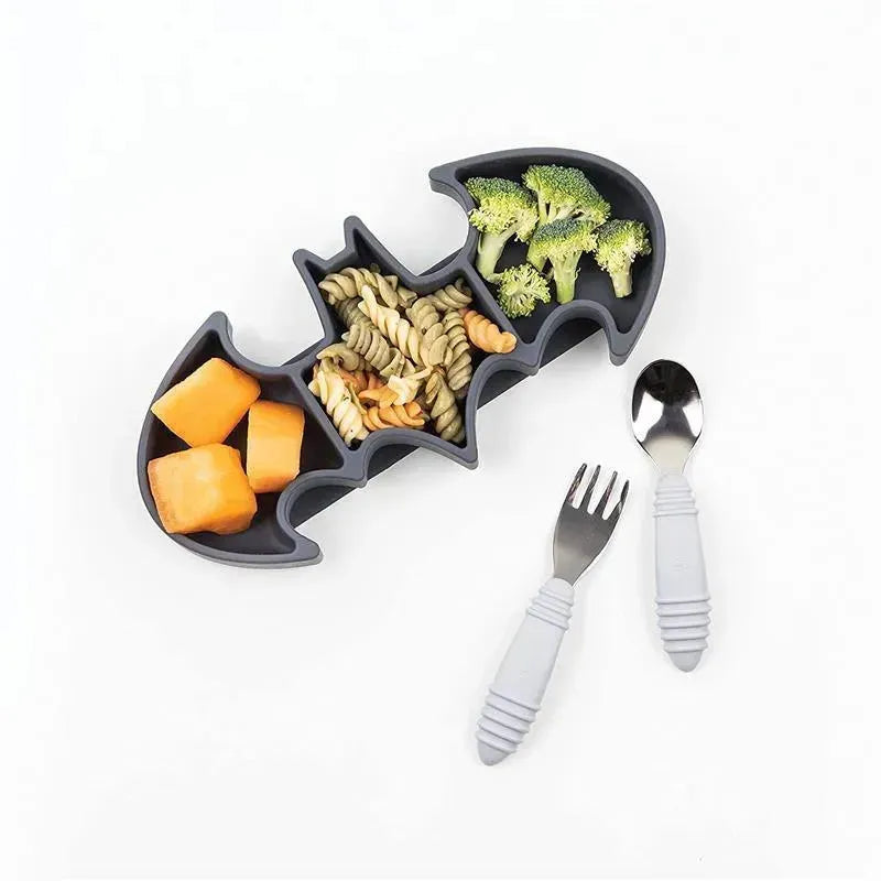 Bumkins - Dc Comics Silicone Grip Dish, Batman Image 3