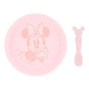 Bumkins - Disney Baby and Toddler Silicone Plate and Spoon Set, 6 Months Up, Minnie Mouse Image 1