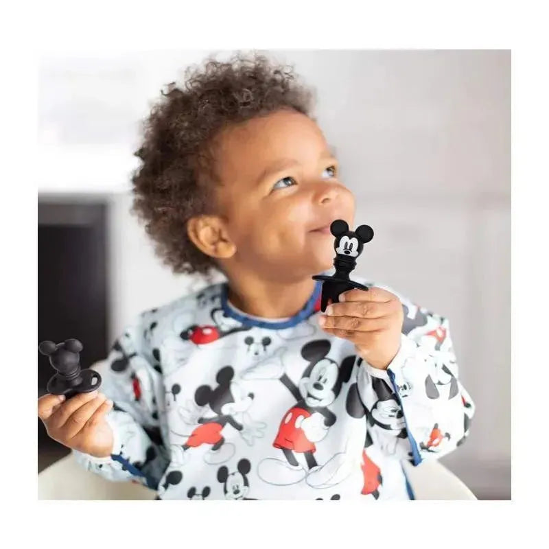 Bumkins Disney Mickey Mouse Silicone Toddler Chewtensils in Black  Image 2