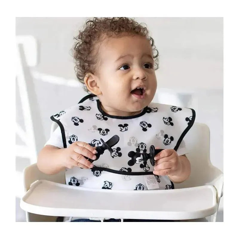 Bumkins Disney Mickey Mouse Silicone Toddler Chewtensils in Black Image 3