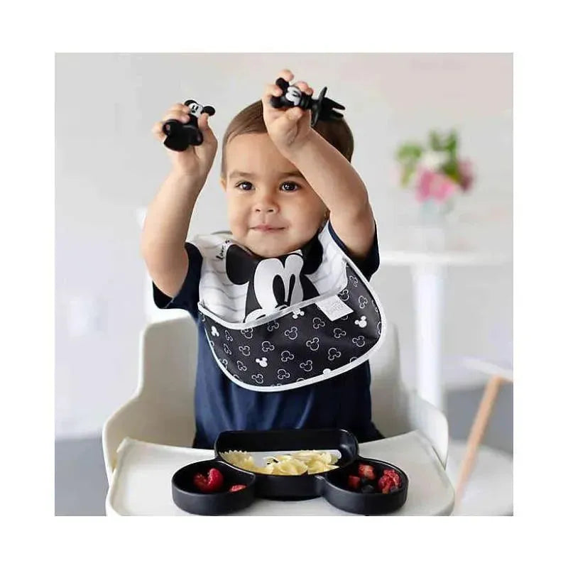 Bumkins Disney Mickey Mouse Silicone Toddler Chewtensils in Black Image 4