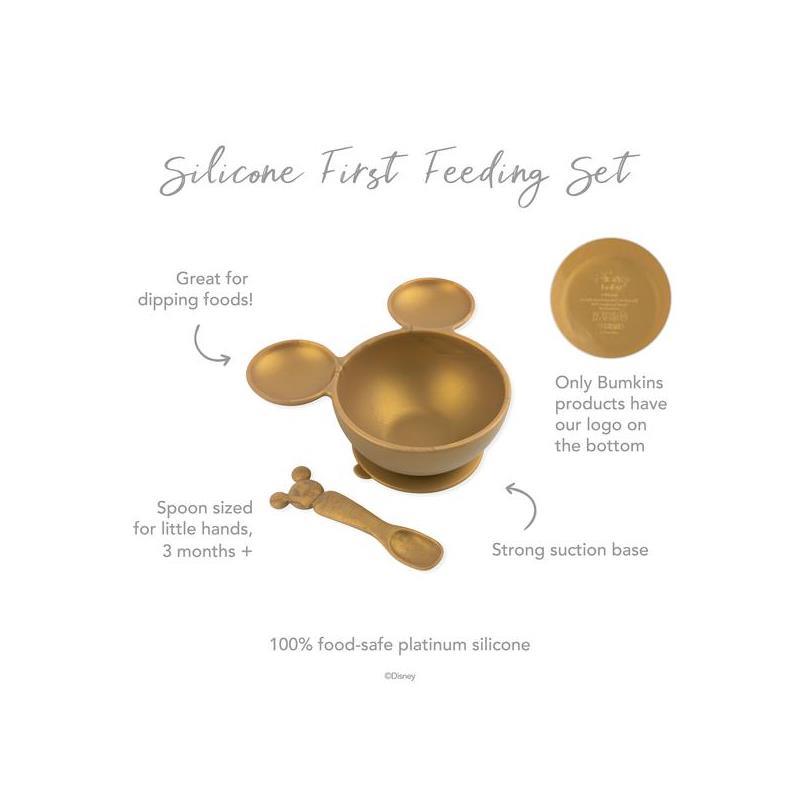 Bumkins- Disney Silicone First Feeding Set - Gold Image 3