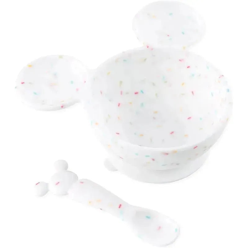 Bumkins - Mickey Mouse Vanilla Sprinkle Silicone First Feeding Set Image 1