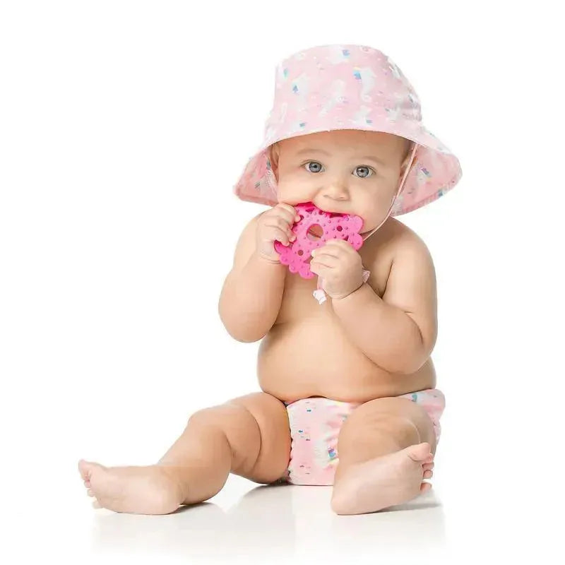 Bumkins Reusable Swim Diaper and Hat, UPF +50, Unicorn.