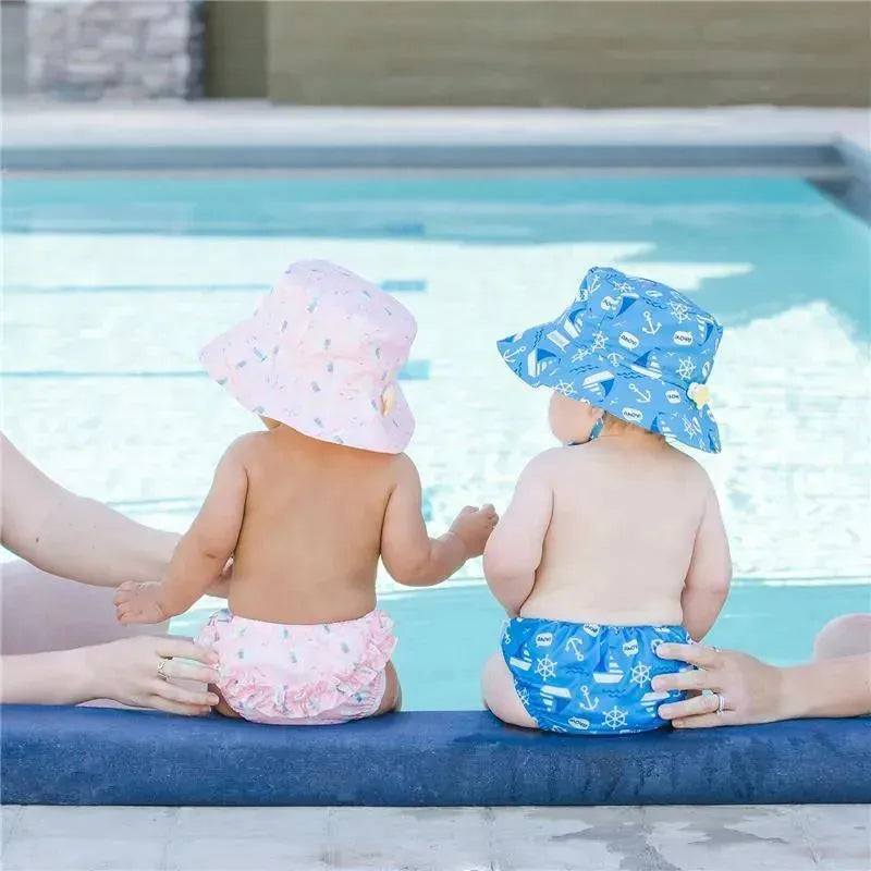 Bumkins Reusable Swim Diaper and Hat, UPF +50, Unicorn.