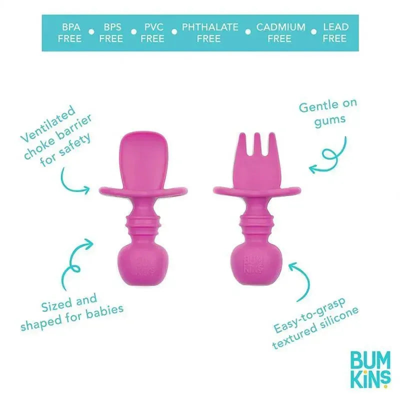 Bumkins - Silicone Chewtensils, Gray Image 5