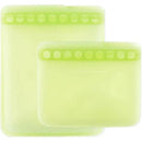 Bumkins - Silicone Reusable Sandwich and Snack Bags, Green Sage Image 1
