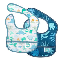 Bumkins - Starter Bib 2 Pack, Dinosaurs/Blue Tropic Image 1