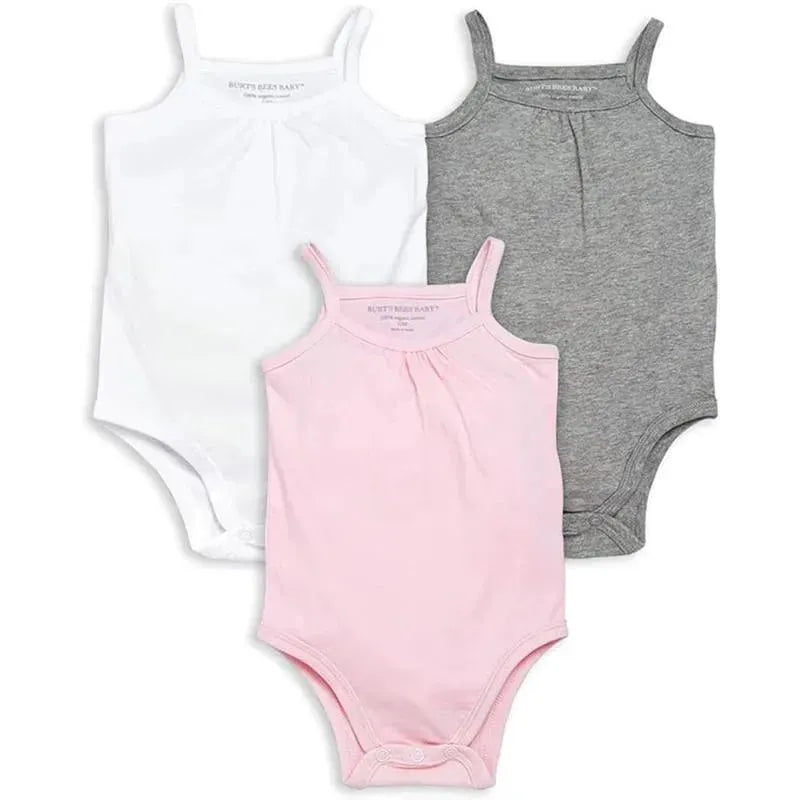 Burts Bees - 3Pk Baby Girl Classic Camisole Bodysuit Image 1