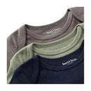 Burts Bees - 3Pk Baby Unisex Organic Solid Short Sleeve Bodysuits, Midnight Image 2