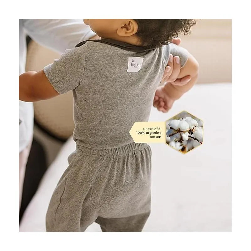 Burts Bees - 3Pk Baby Unisex Organic Solid Short Sleeve Bodysuits, Midnight Image 3